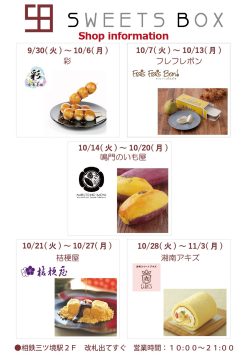 スイーツボックス：Shop information